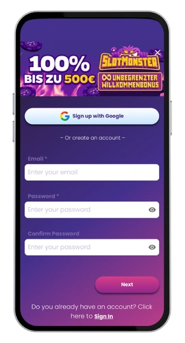 SlotMonster Casino login